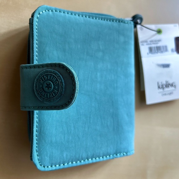 NWT Kipling zipper and snap wallet AC2399 New Money ONE Night Gray wallet - Picture 5 of 6